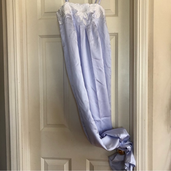 Vintage Natori appliqué Slip Nightgown Silky Long - Sm - Picture 5 of 11